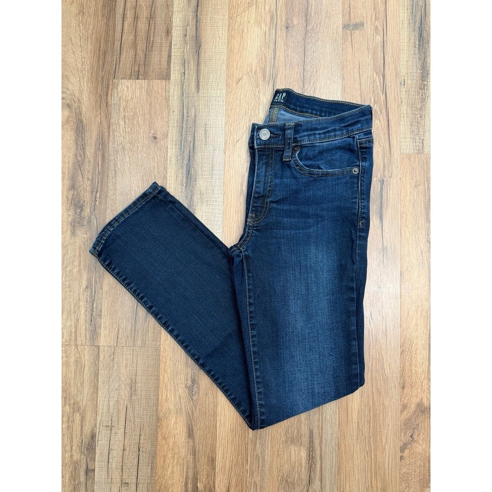 GAP Denim Classic Straight‎ Jeans Dark Wash Stretch 26 Petite